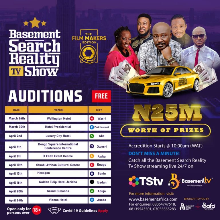 Prizes Worth N25M, Car Gift Up For Grabs In The Basement Search Reality TV Show