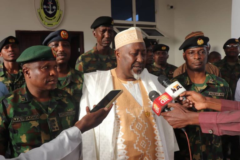 Badaru Tours Military Formations in Kano on Official Visit