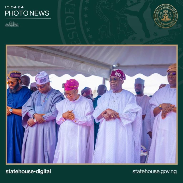 President Tinubu Joins Muslims for Eid Prayers, Urges Nigerians to Maintain Faith , Patriotism