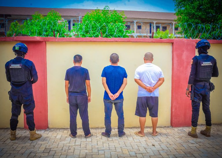 Mining Marshals Raid Heavily Fortified Site, Arrest 3 Foreign Nationals Mining Marshals Raid Heavily Fortified Site, Arrest 3 Foreign Nationals