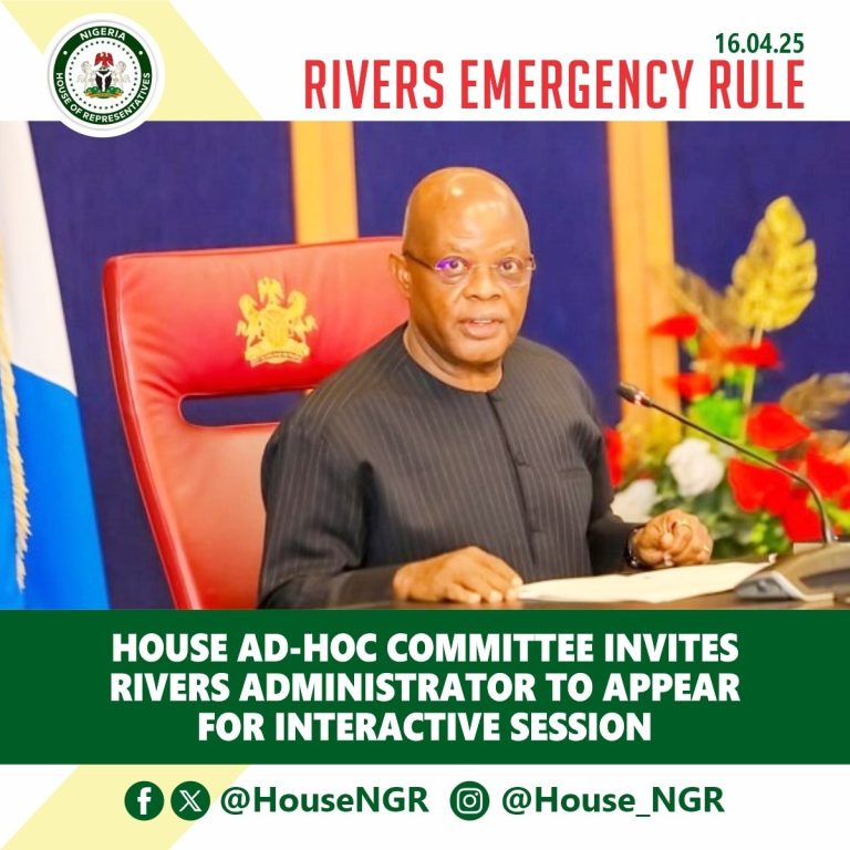 Reps Summon Rivers Sole Administrator Over Emergency Rule
