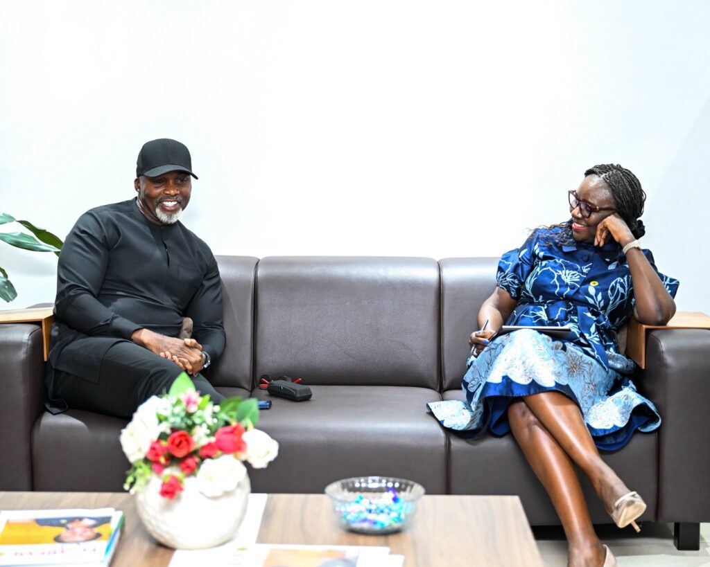 Chief Executive, Mrs. Oritsemeyiwa Eyesan, NUPRC Chief Executive during a courtesy visit by the Chairman of Ingentia Energies, Engineer Valentine Ugbeide, to the NUPRC headquarters in Abuja on April 29, 2026.