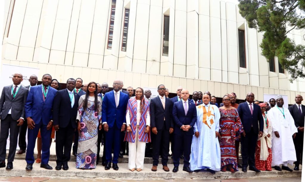 The Hon. Min. FMITI, & the Incoming Chairperson of AfCFTA Council of Ministers (COM), Dr. Jumoke Oduwole MFR, (5th left) the Secretary General of AfCFTA Secretariat, H.E. Wamkele Mene, (4th left) and other members of AfCFTA Council of Ministers in a family photo after the 18th Meeting of the AfCFTA Council of Ministers Responsible for Trade held in Abuja on Tuesday 30/6/26.